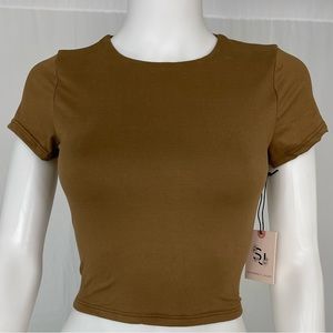 Brown Sincerely Jules Crop Top